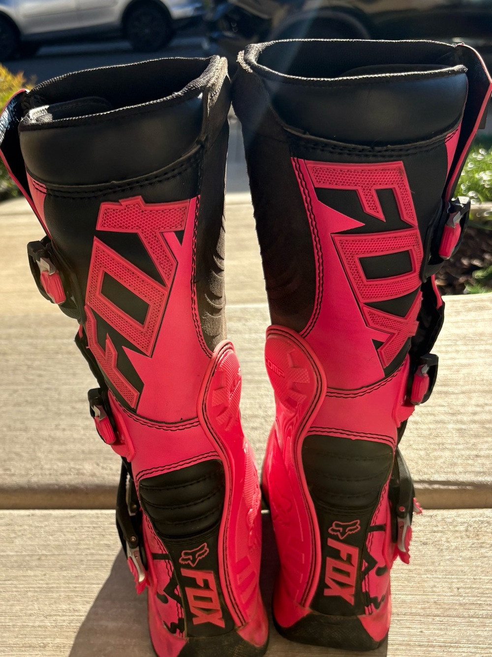 Fox Racing Comp 5 Women Motocross Bike Boots Black Pink Moto Sze 7 US Barely Use - Picture 2 of 7